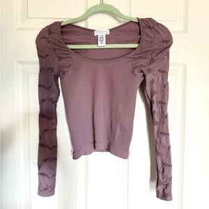 Altar'd State Mauve Long Sleeve Top